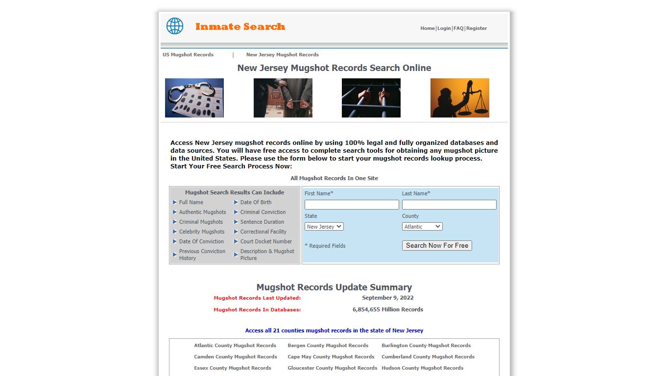 New Jersey Mugshot Records Search - NJ Mugshot Records - Inmate-search.org